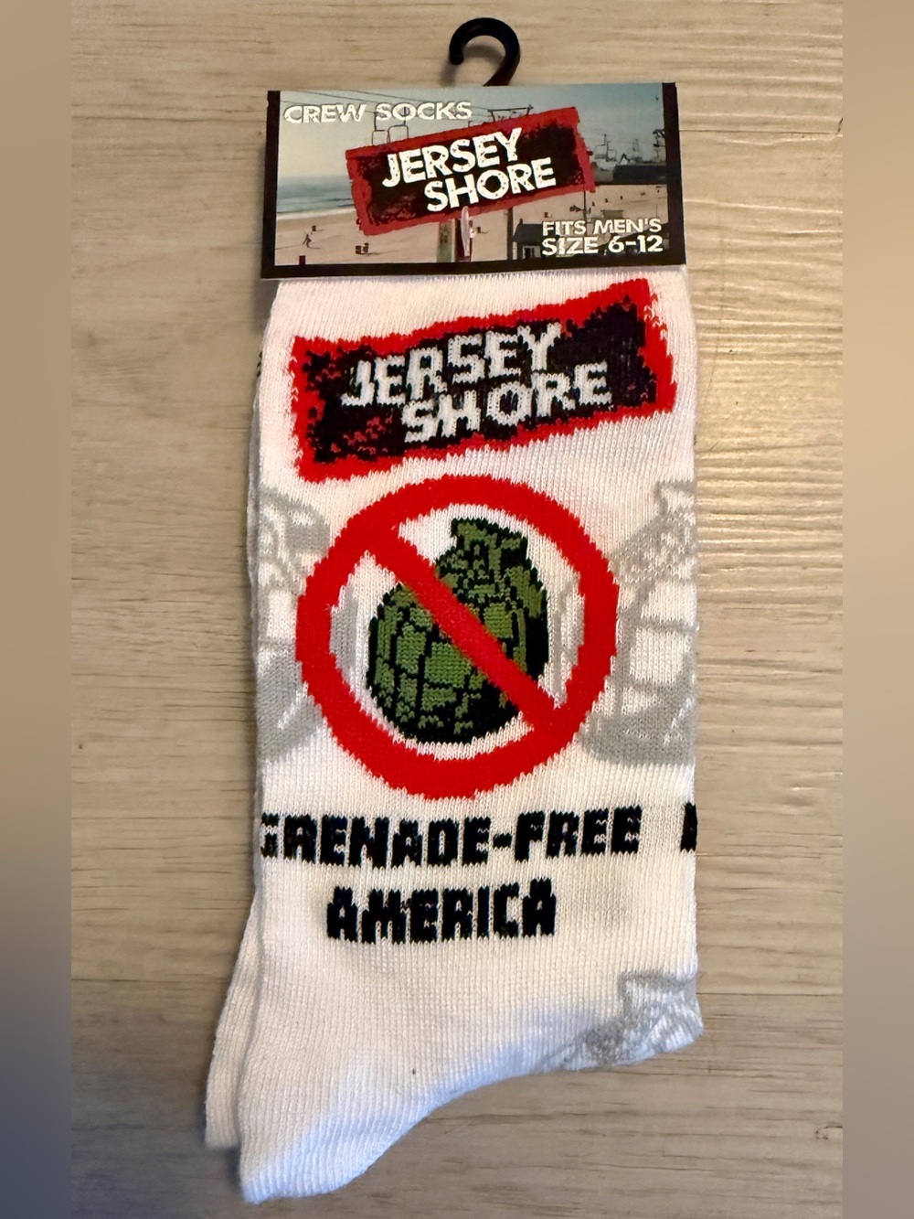 Rare New Anchorman Ron Burgundy Men's crew socks size 6-12 NWT Colorful
